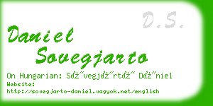 daniel sovegjarto business card